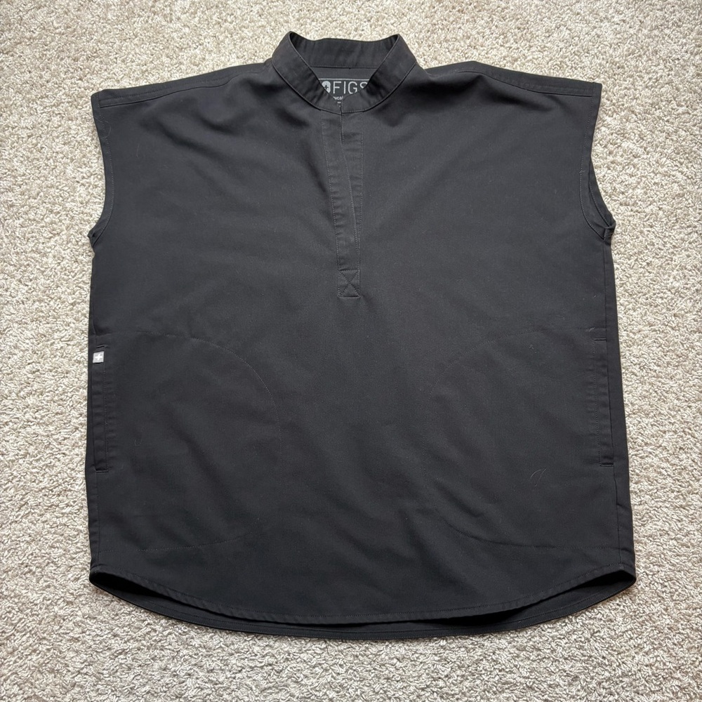 Figs Black Short Sleeve Top